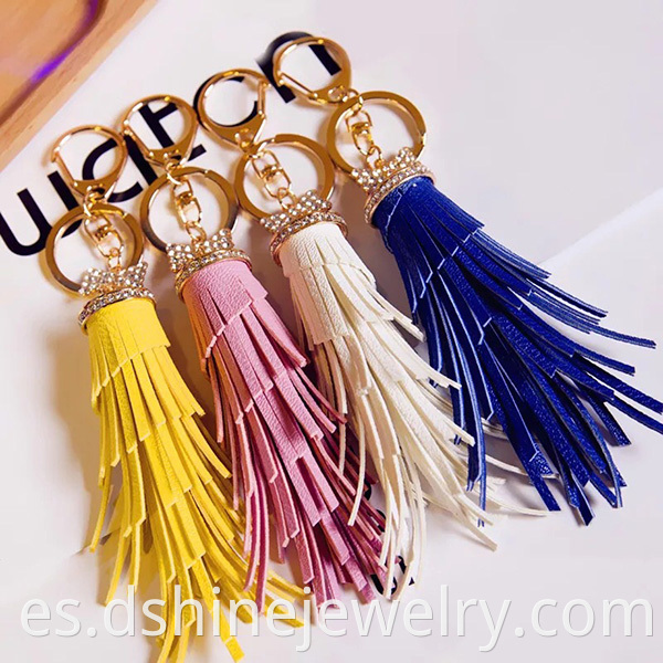 Leather Tassel Keychain Design